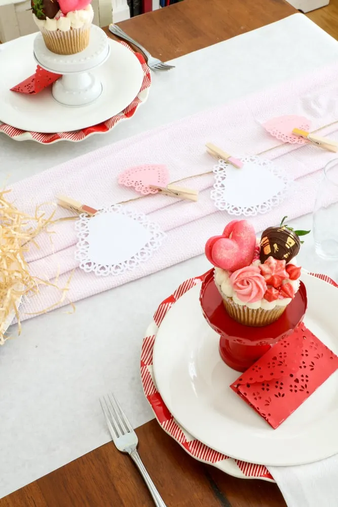 family valentine dinner ideas in pink, red and white