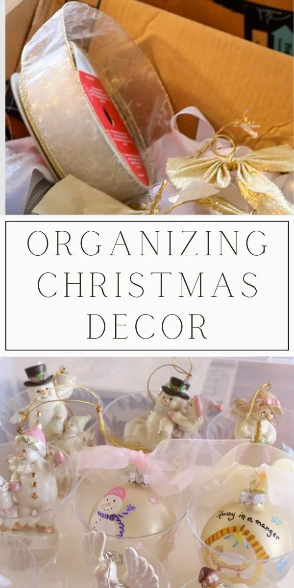 Organize christmas decoration in your attic
