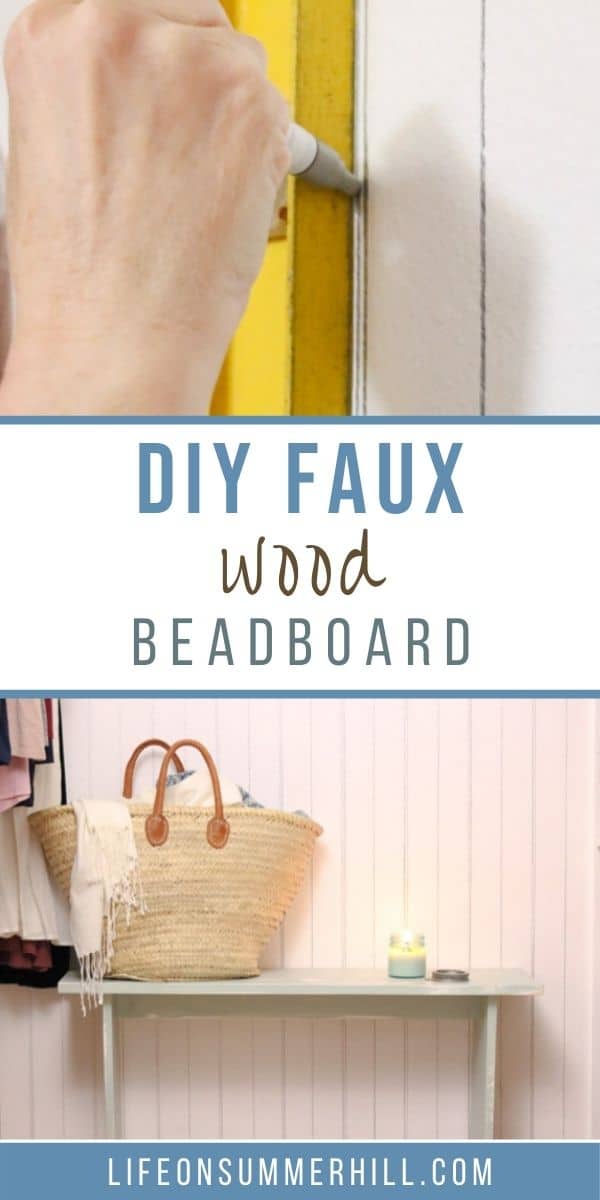 DIY faux wood beadboard