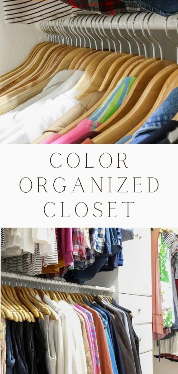 Color organized closet
