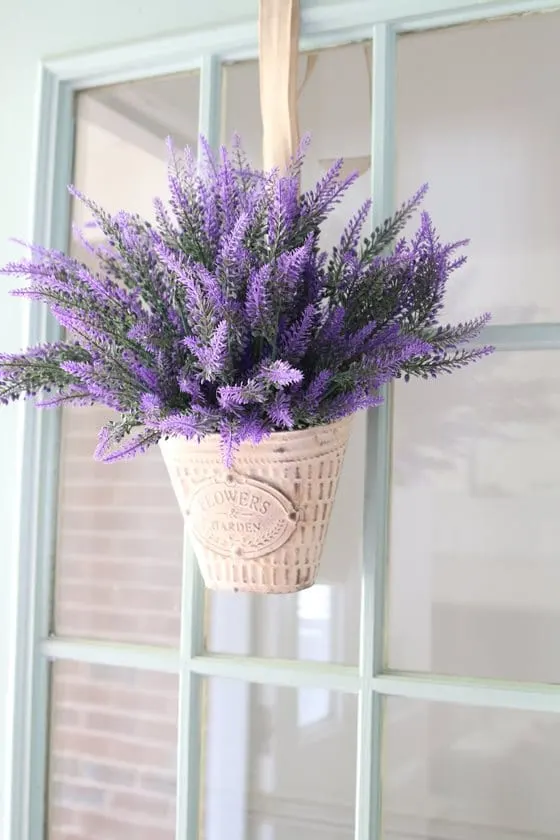 French lavender basket wreath gift idea for Mother's day