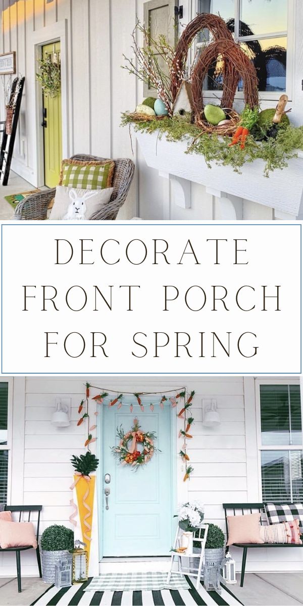 decorate front porch for spring