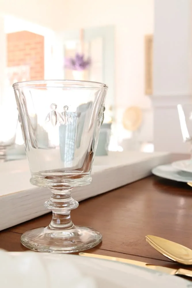 La Rochere bee glasses for a DIY Easter table setting
