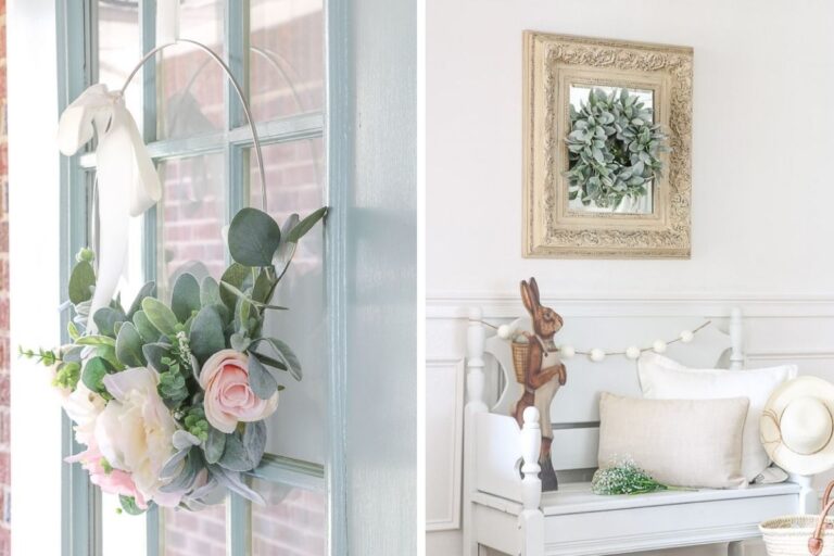 IDEAS FOR DECORATING WITH WREAHS INSIDE OR OUTSIDE