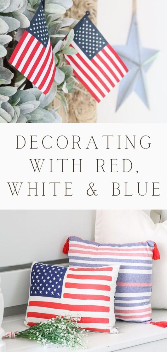 Decorating with red, white and blue Americana decor.