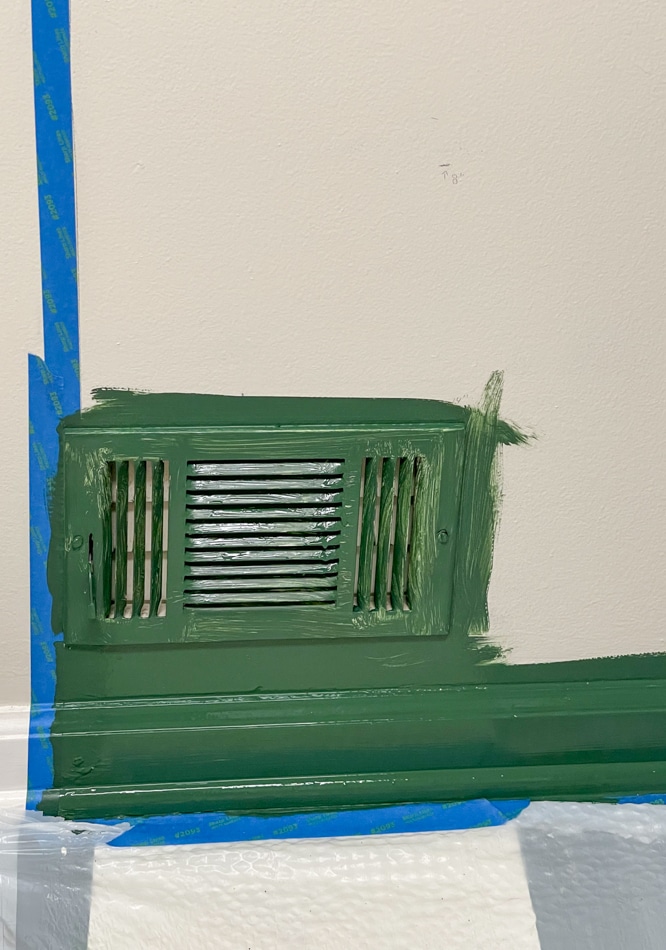 Painted vent for DIY storage unit