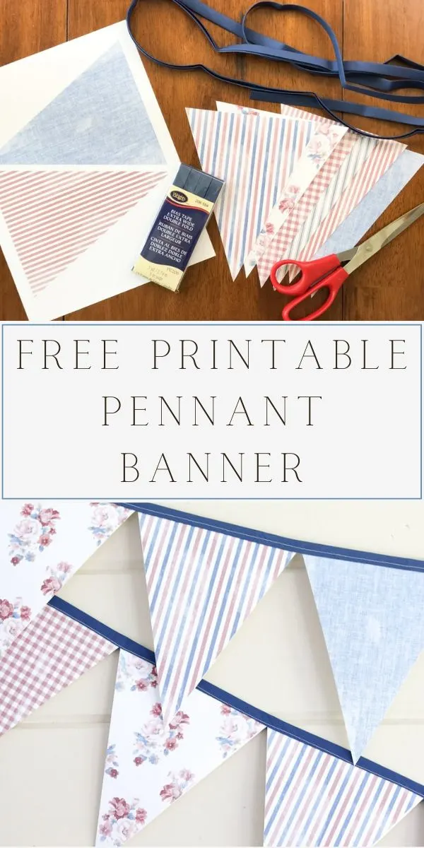 Free printable pennant banner for 4th of July