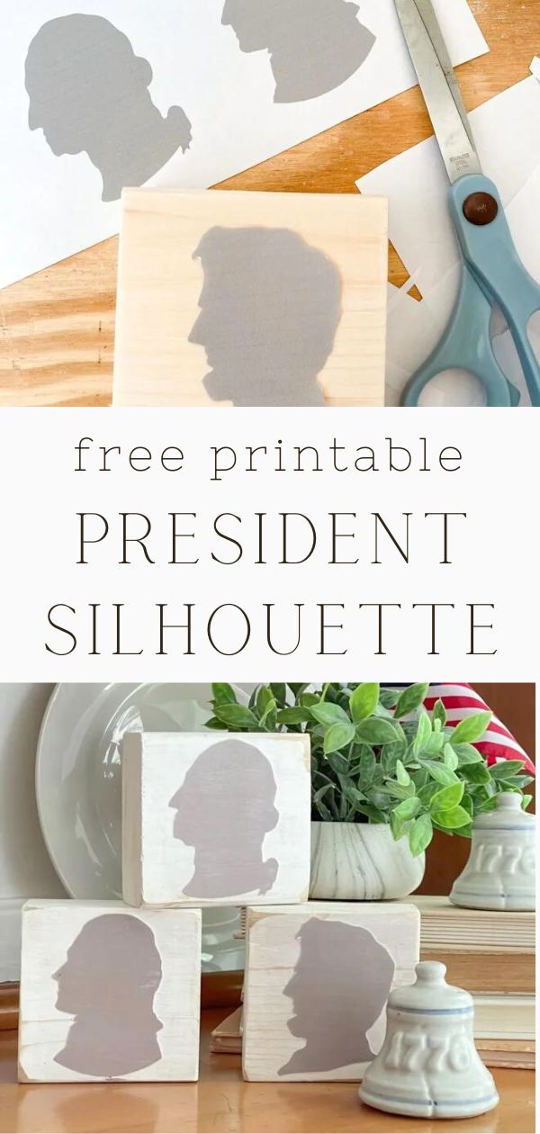 Easy DIY Presidents Silhouettes Decoration for the 4th of July