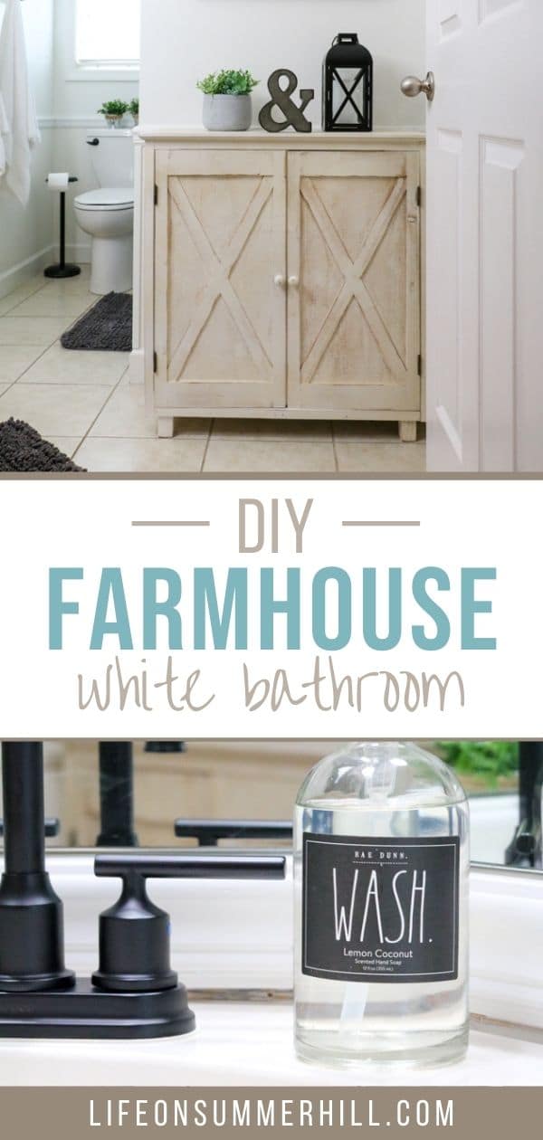 Small White Farmhouse Bathroom Remodel LIFE ON SUMMERHILL