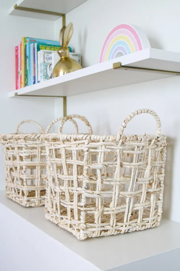 Baskets for rainbow bedroom
