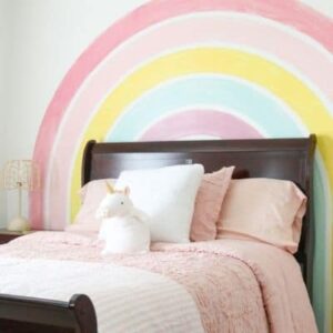 DIY rainbow wall