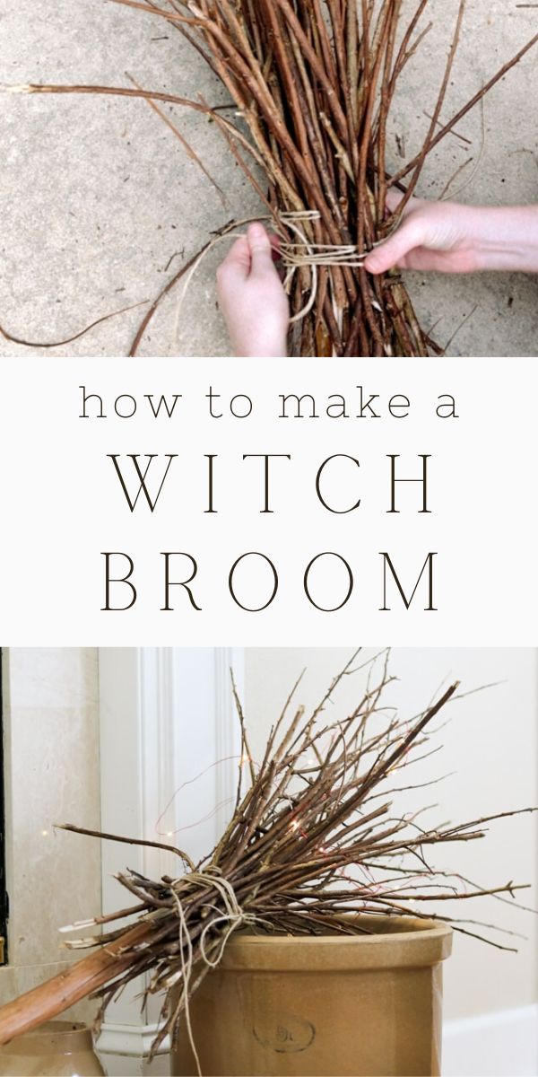 how to make witches broom for Halloween