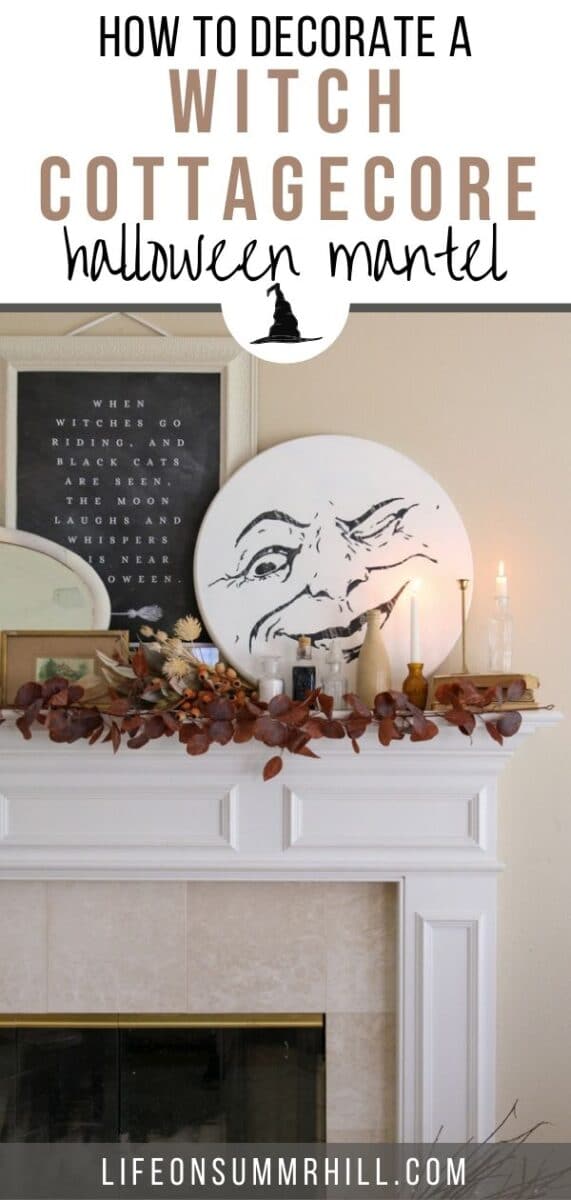 How to decorate an old fashioned halloween mantel