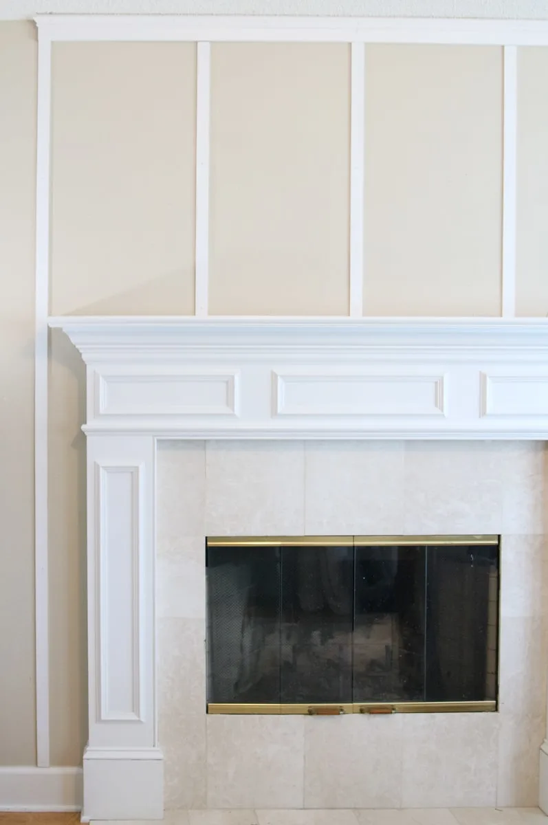 Fireplace chimney mantel DIY
