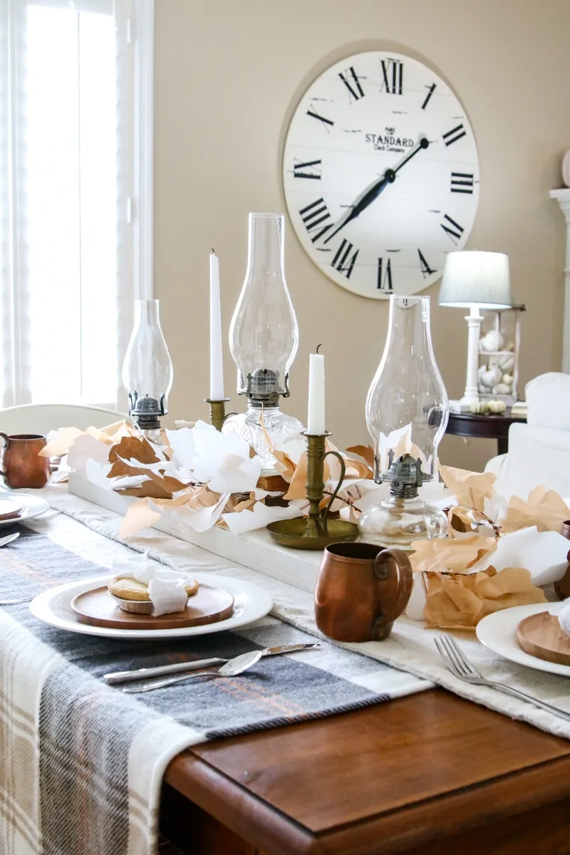 easy Thanksgiving fall tablescape
