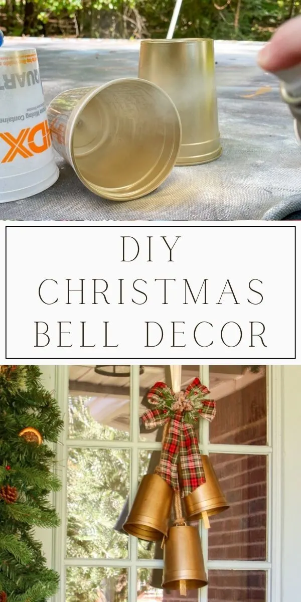 how to make christmas bells out of pint size plastic buckets