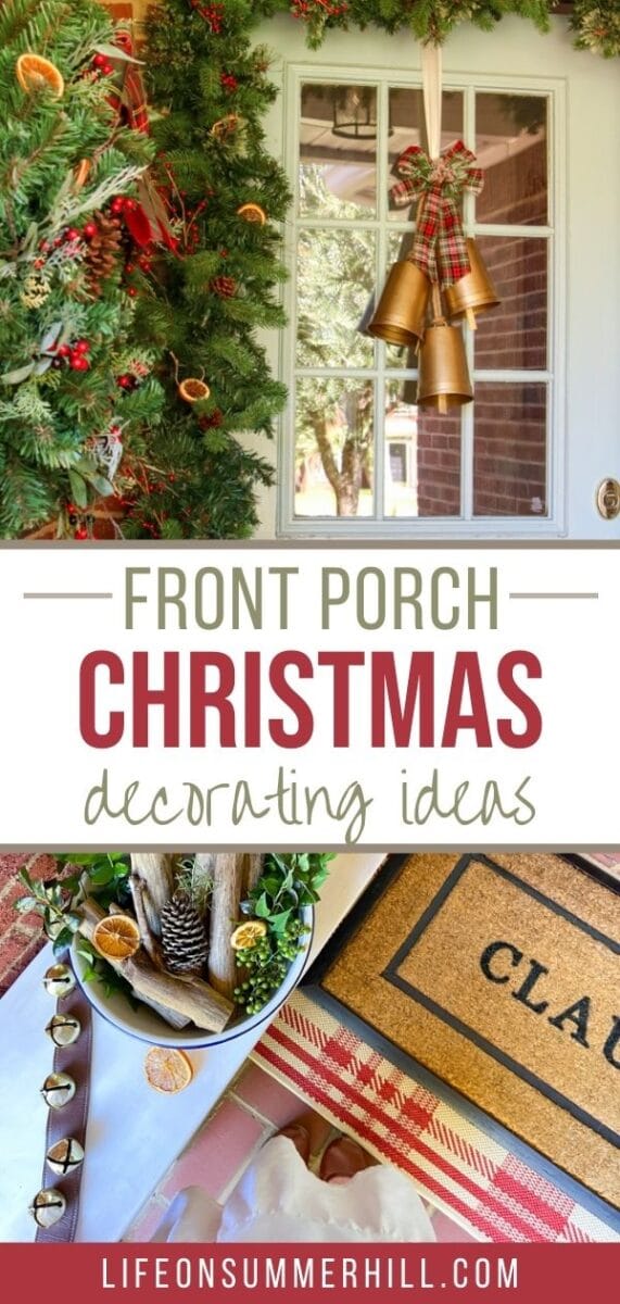 Outdoor front porch Christmas decorating ideas