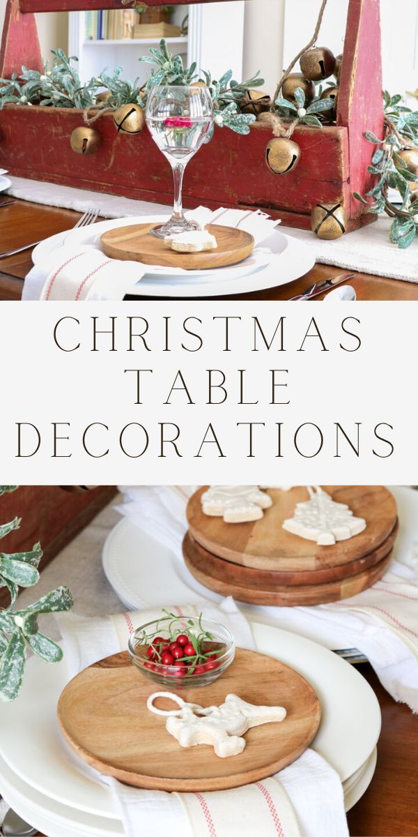 Vintage Christmas table decorations