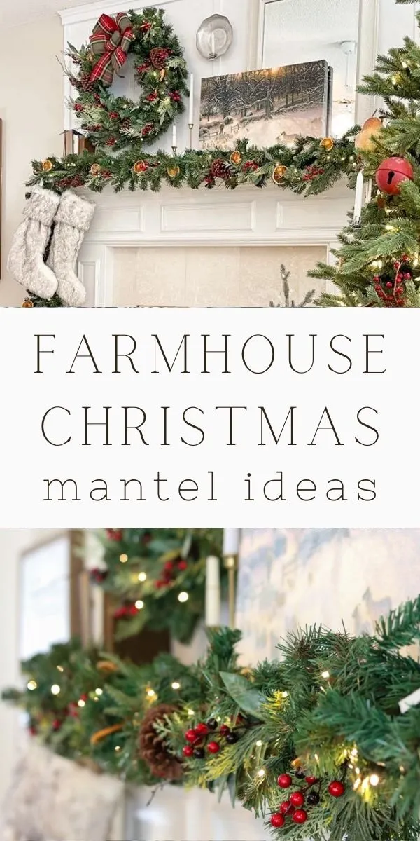 Farmhouse christmas mantel ideas