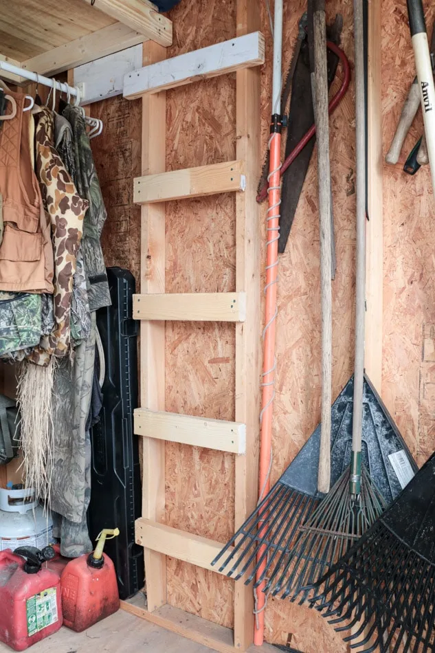 How to build a ladder in a shed