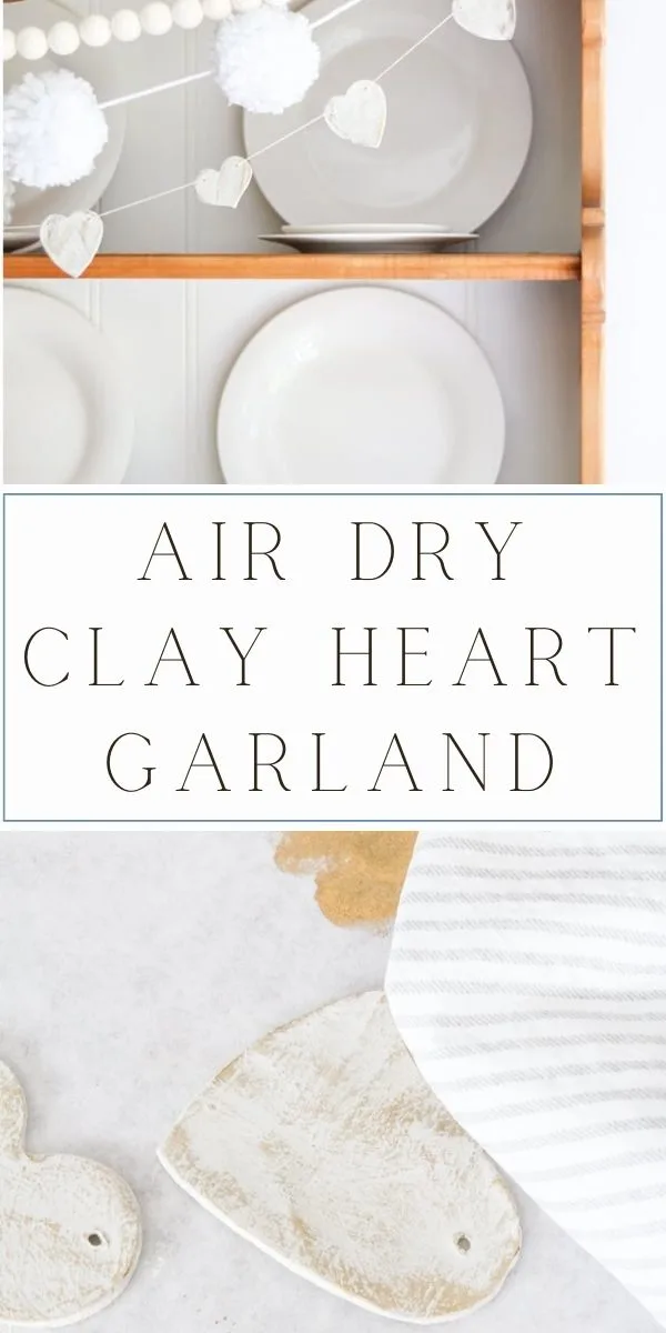 Air dry clay heart garland craft