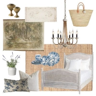 French country farmhouse bedroom decorations