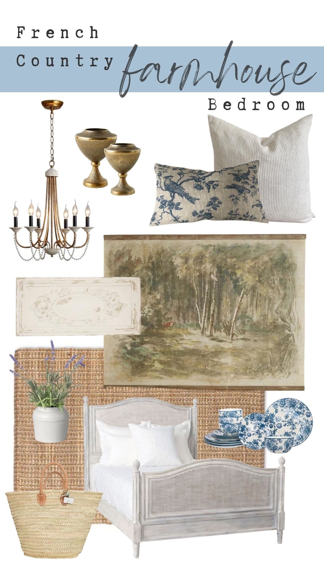 11 French Country Farmhouse Bedroom Decorations