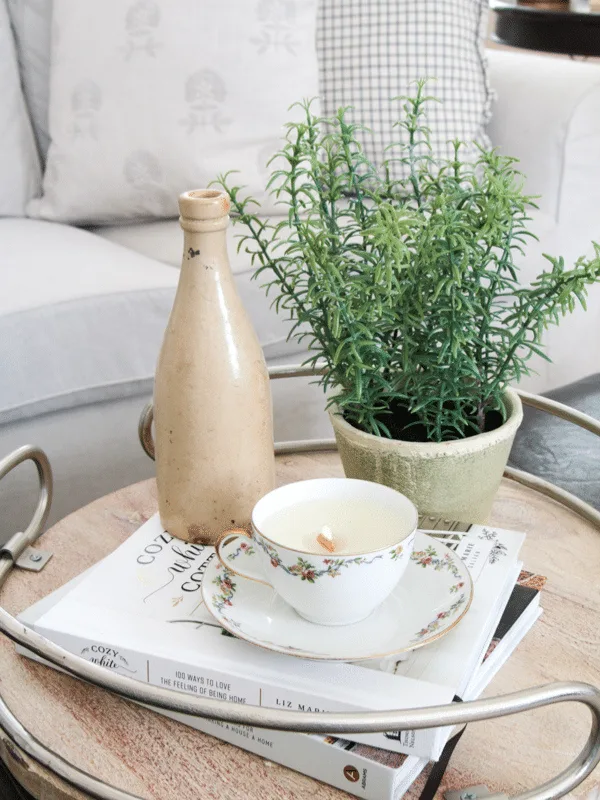 Decorating with a teacup candle