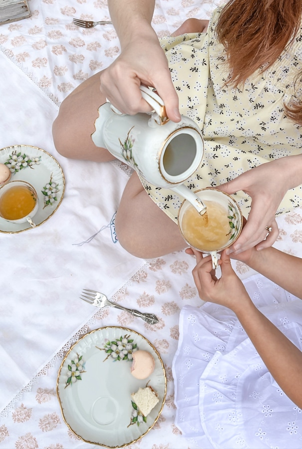 Vintage tea party picnic