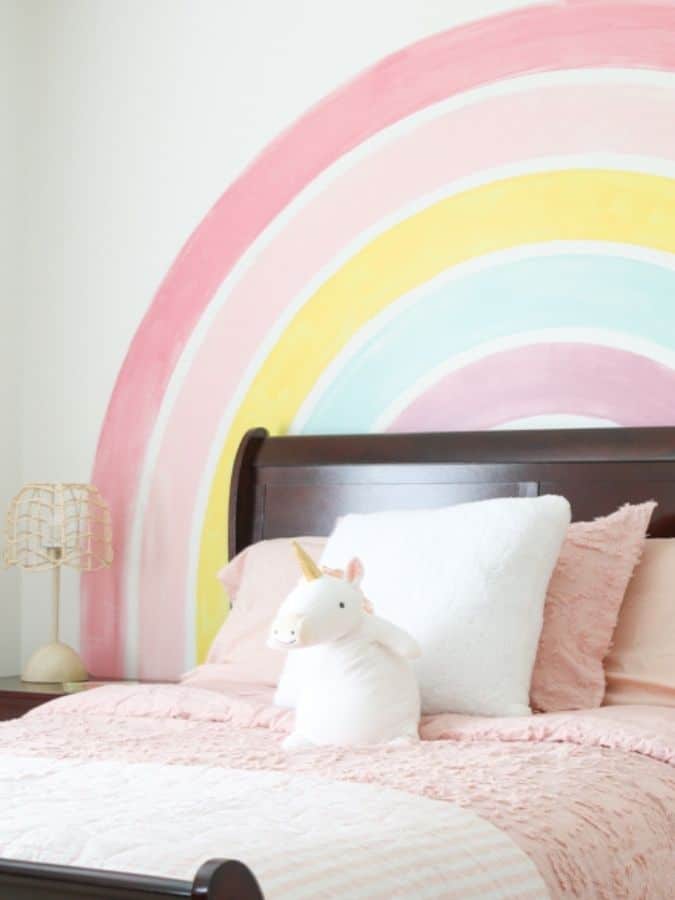 Accent wall for toddler girl room