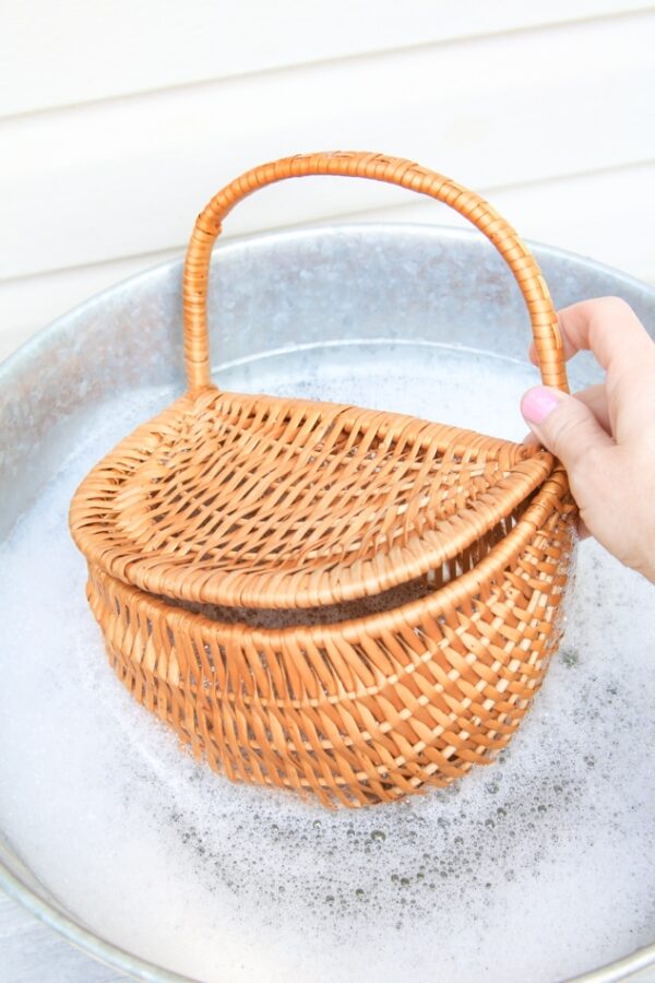 How to Clean a Wicker Baskets Step by Step Guide Antique and Thrifted