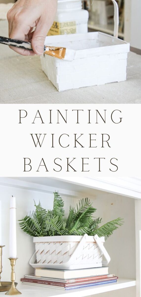 Painting wicker baskets