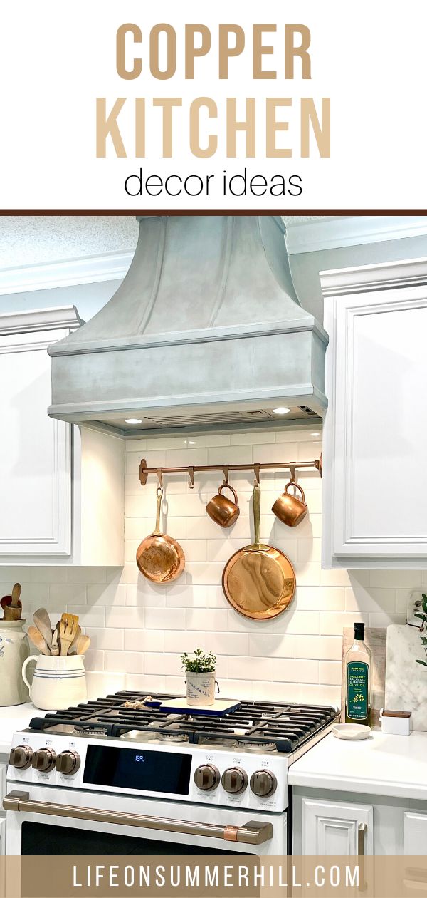 White Kitchen with Copper Accents to Create a Vintage Aesthetic