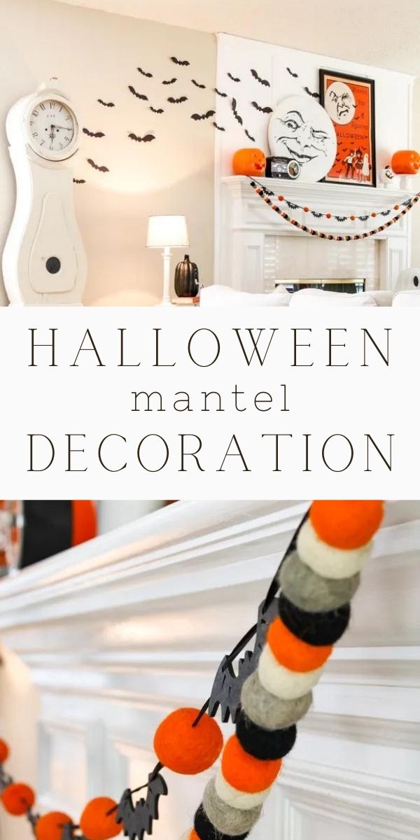 Vintage Halloween mantel decoration ideas diy