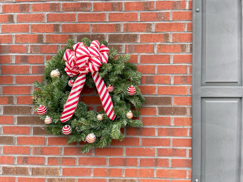 How to hang a wreath on brick