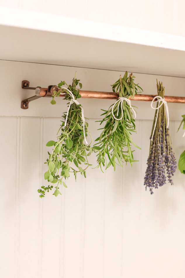 Herb drying rack made with copper