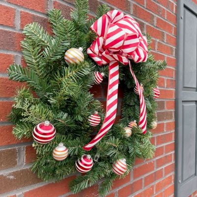How to hang a wreath on brick