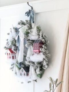How to make a Christmas village wreath