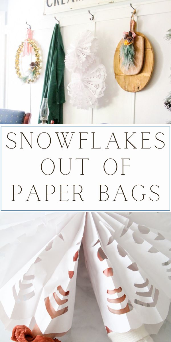 How to make snowflakes out of lunch bags