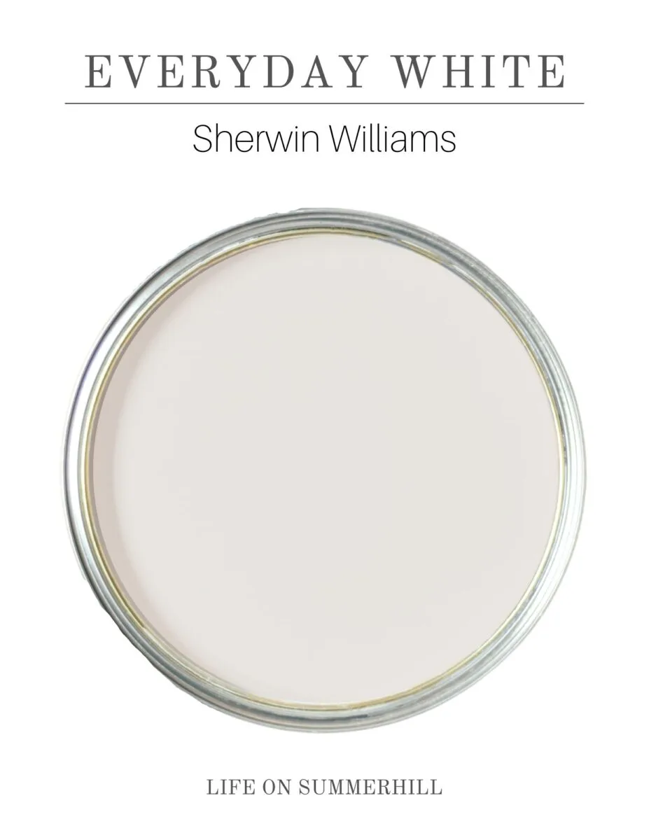 light griege paint color by Sherwin Williams called Everyday White