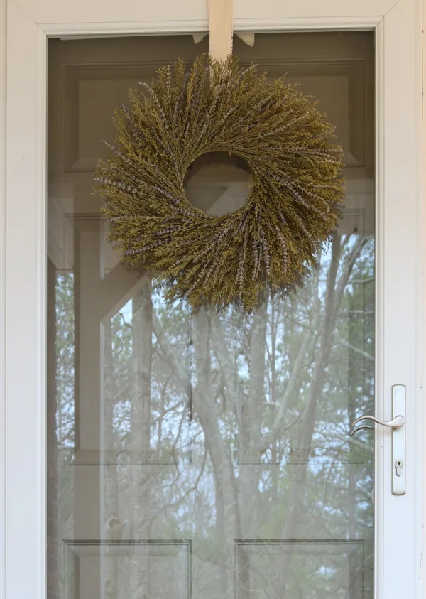 Best way to hang a wreath on a glass storm door