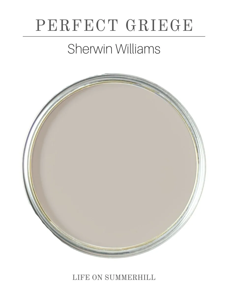 Medium to dark griege paint color called perfect griege by Sherwin Williams
