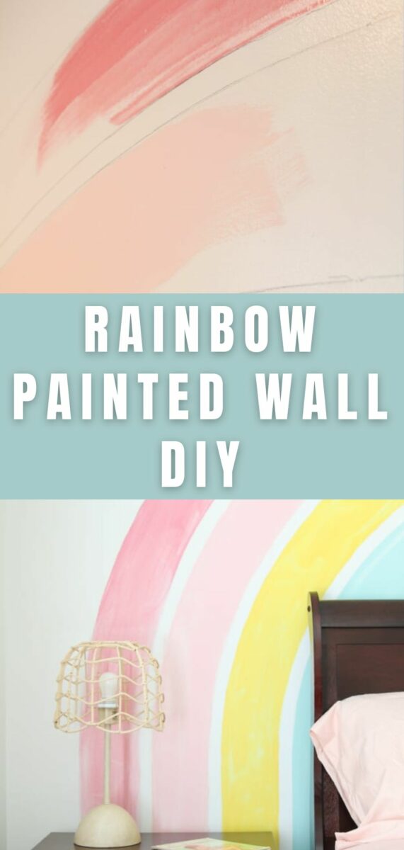 Rainbow painted wall diy