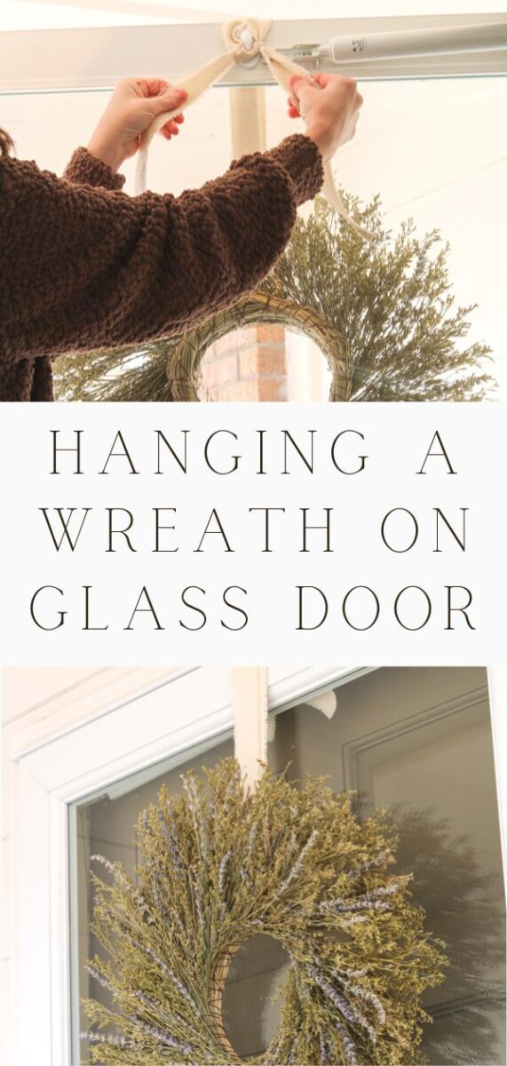 How to hang a wreath on a glass storm door