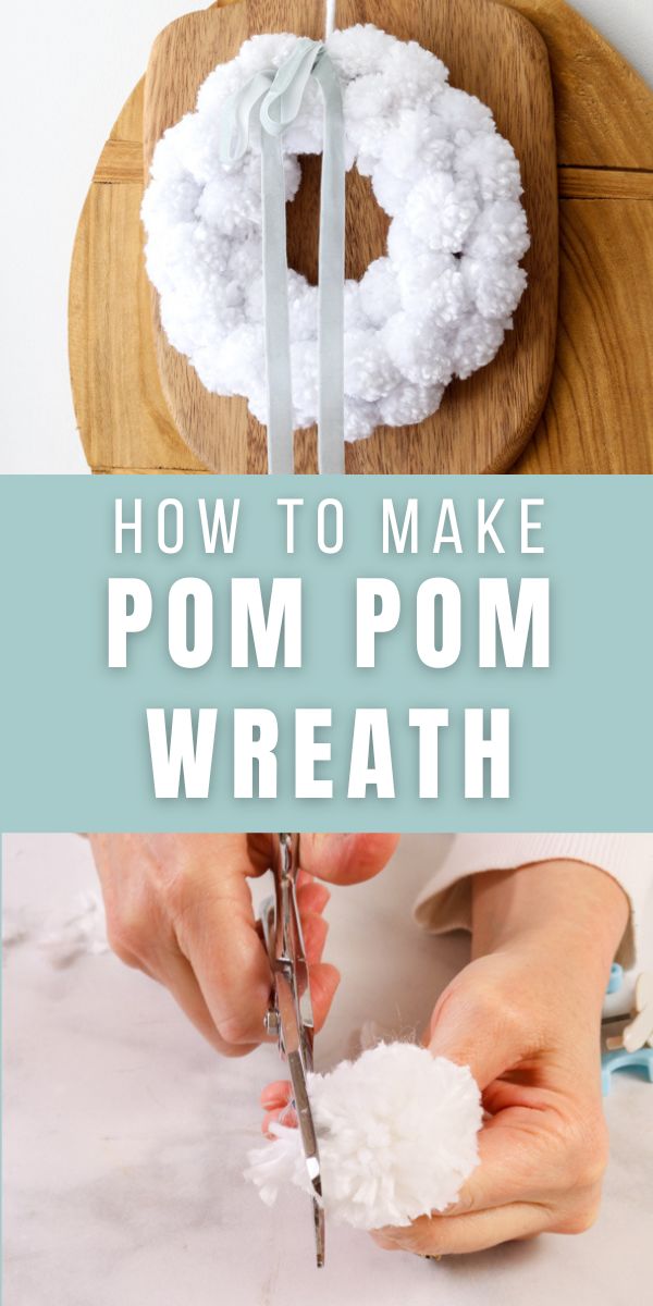 How To Make A Pom Pom Wreath With Yarn 4 Simple Steps How To Make A Pom Pom Wreath With Yarn 4 Simple Steps