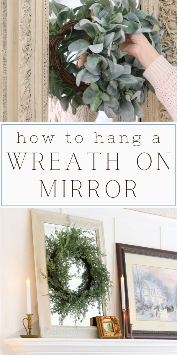 How to hang a wreath on a mirror