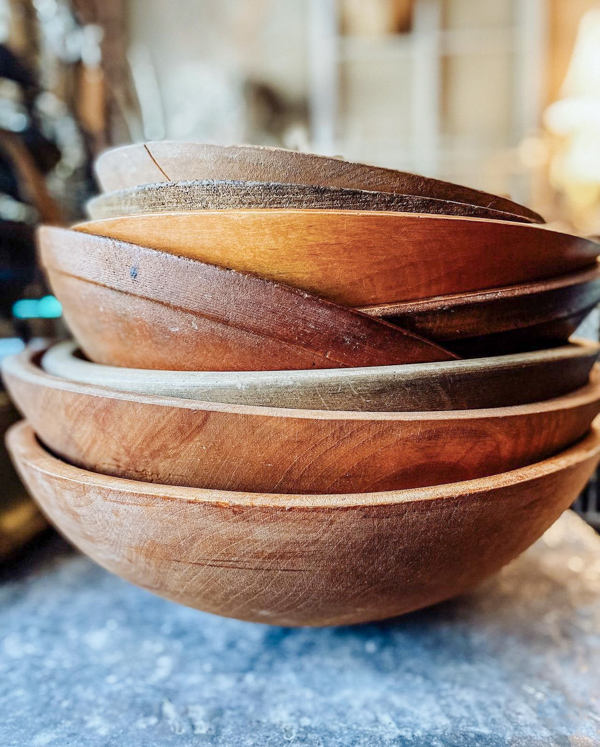 stacked dough bowls