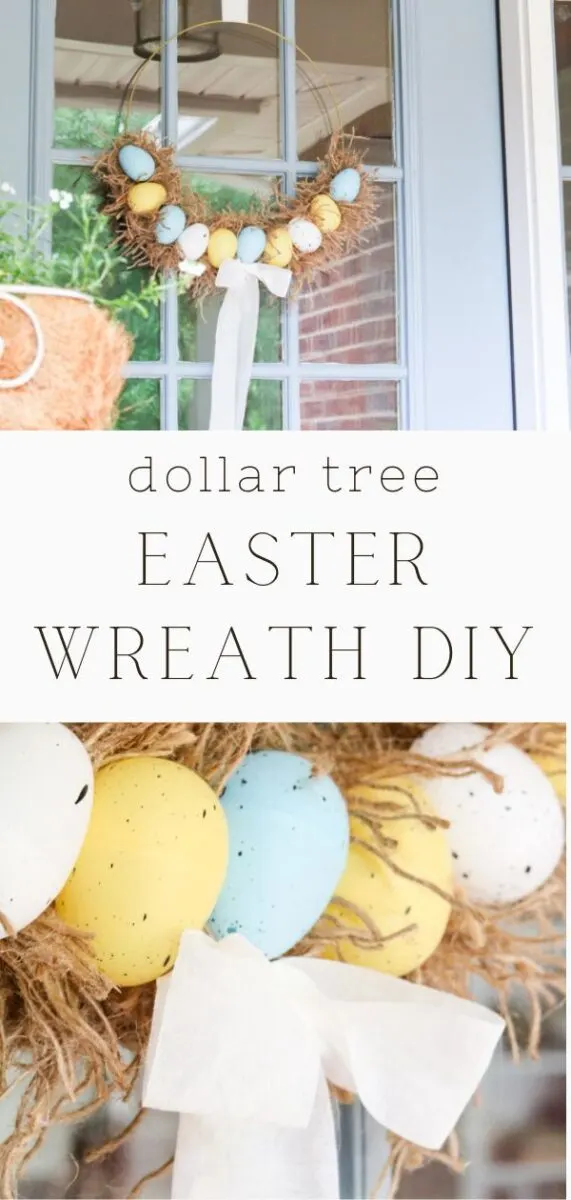 Easter egg wreath DIY Dollar Tree