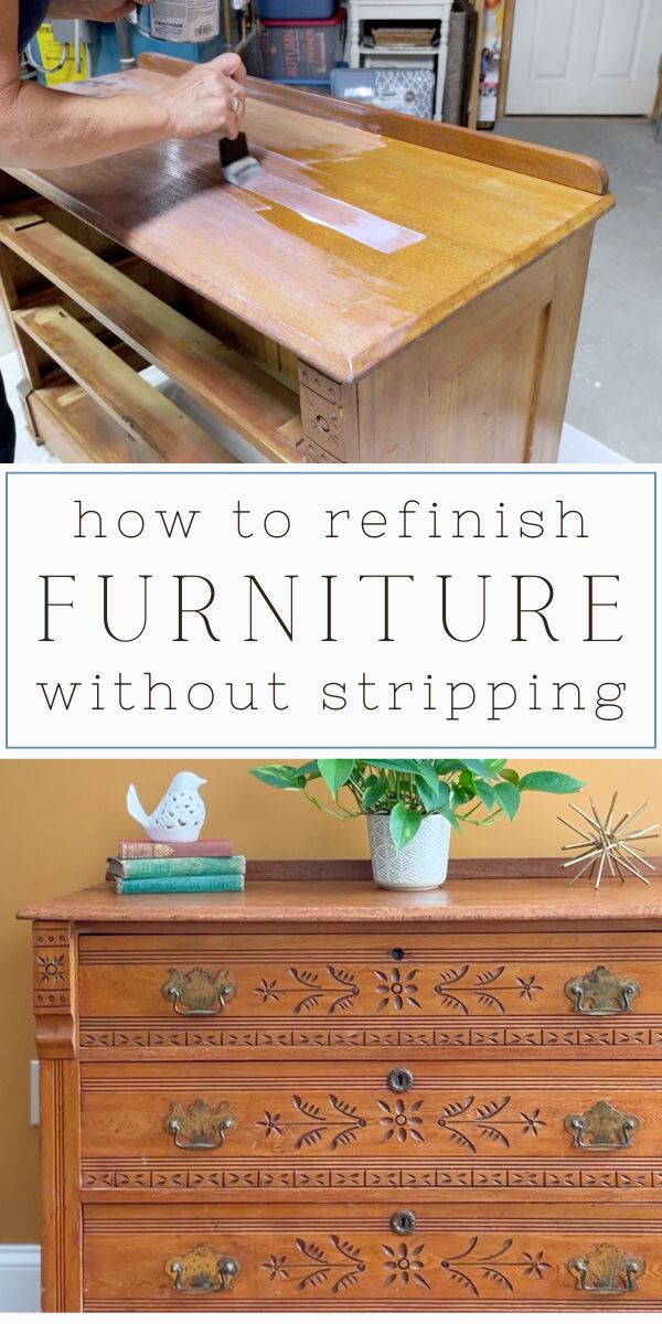 How to refinish furniture without stripping