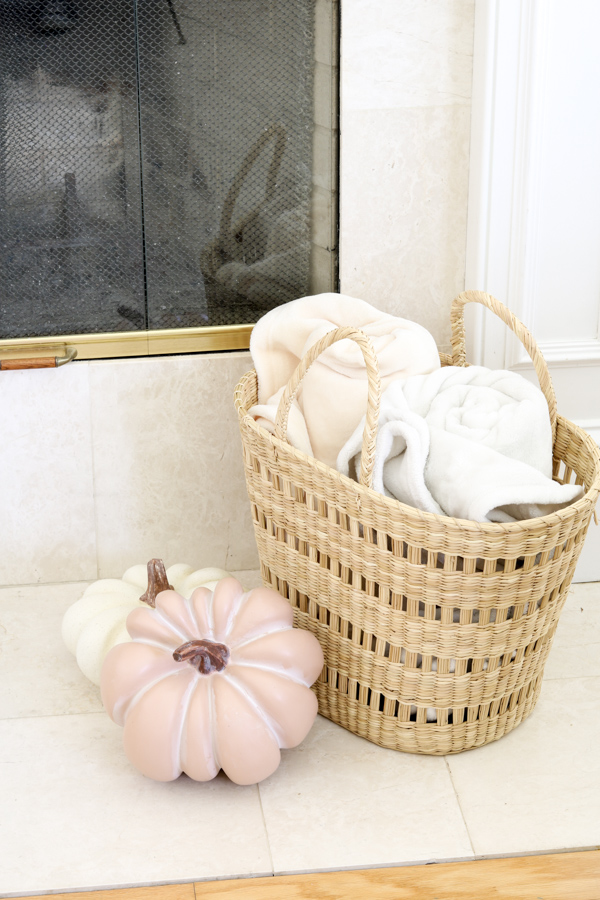 Decorating with baskets for fall